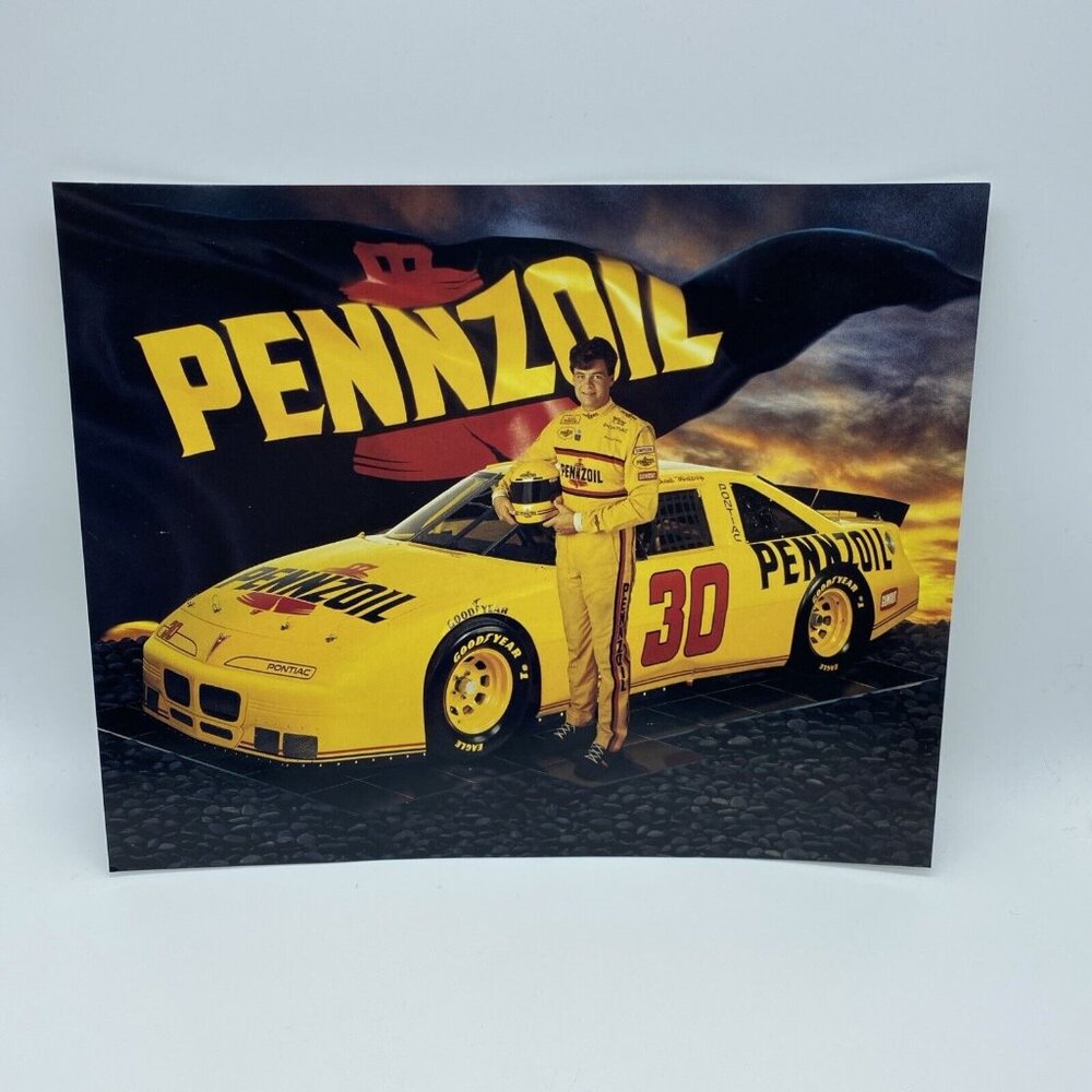 Michael Waltrip #30 1995 Pennzoil Car 8x10 NASCAR Photo of Pontiac Grand Prix